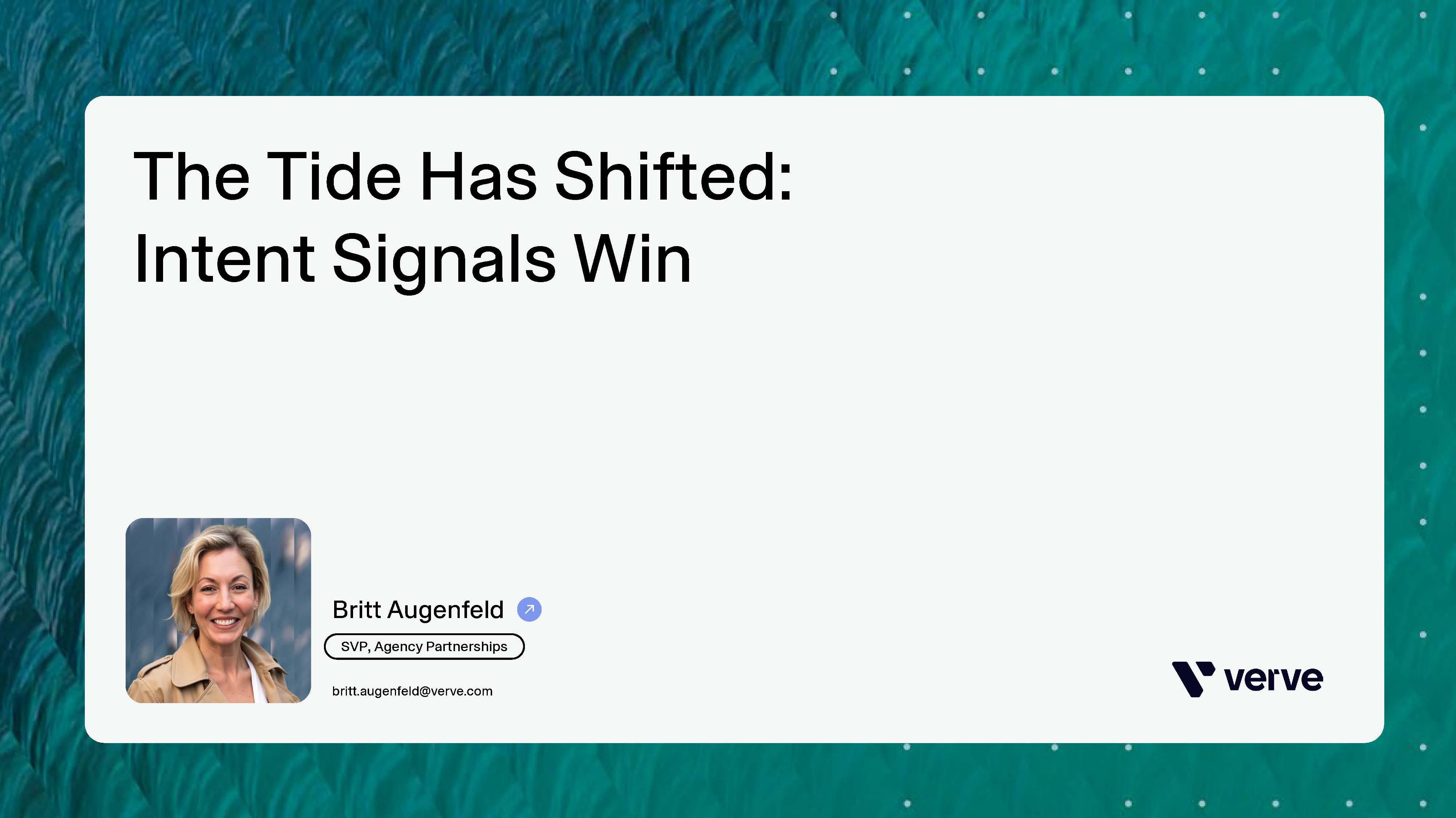 Verve presentation slide 7